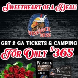 Campground G Row L Site 8204 AND 2 GENERAL ADMISSION TICKETS